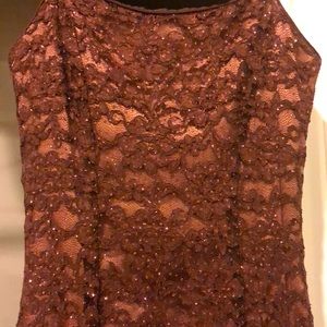Beautiful brown mermaid style with glitter sparkle dress (prom/bridal)